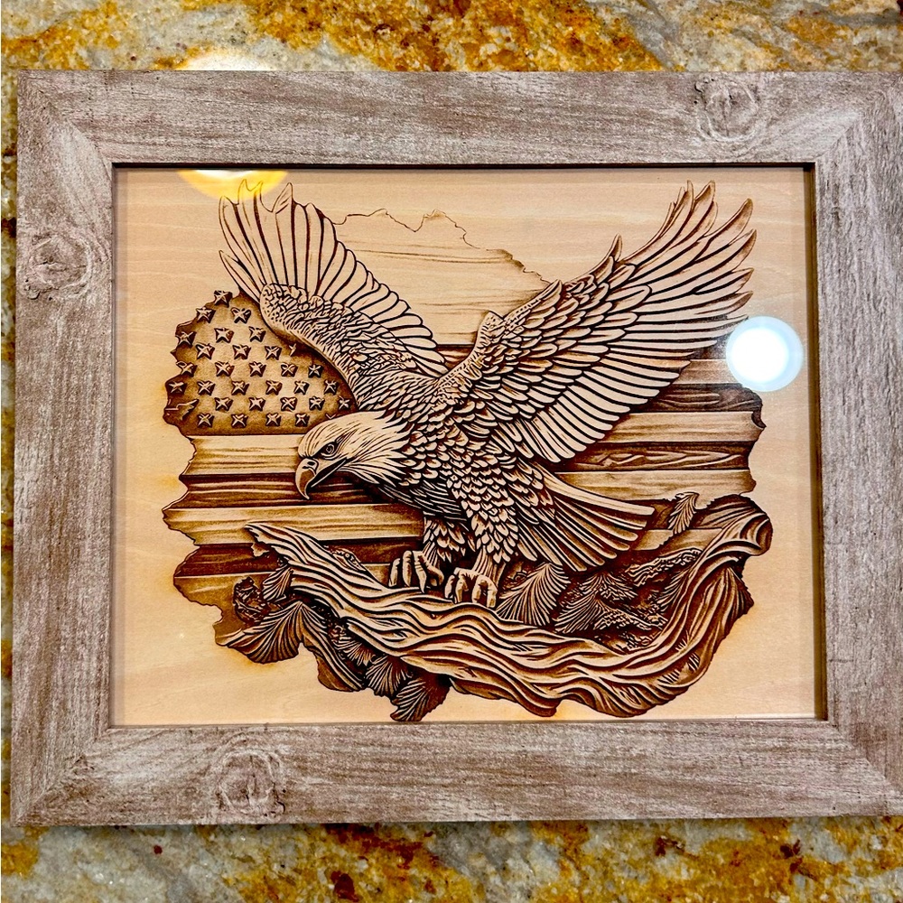 8x10 CO2 laser engraved custom made picture frames.